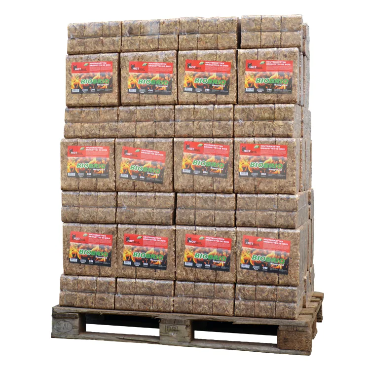 Briquettes de bois BioBriq MegaRuf – palette de 972 kg, 108 × 9 kg